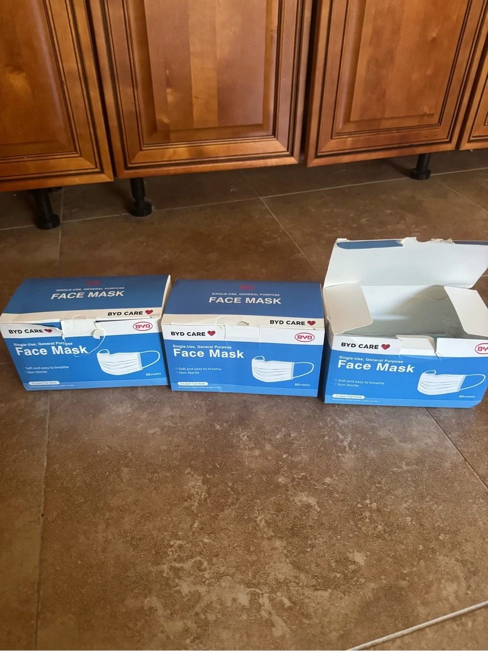 Blue Disposable Face Mask - 3-Pack Boxes